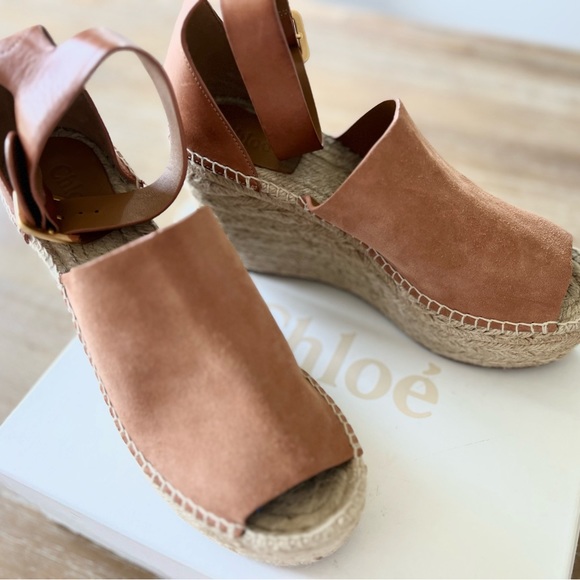 Chloé | Brown Suede Espadrilles - Picture 14 of 16